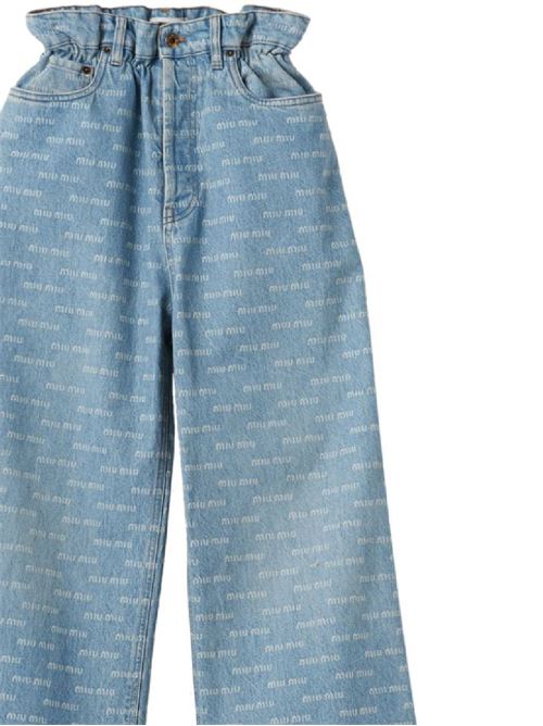 light blue cotton denim light wash Miu Miu | GWP419S-23114HTF0013